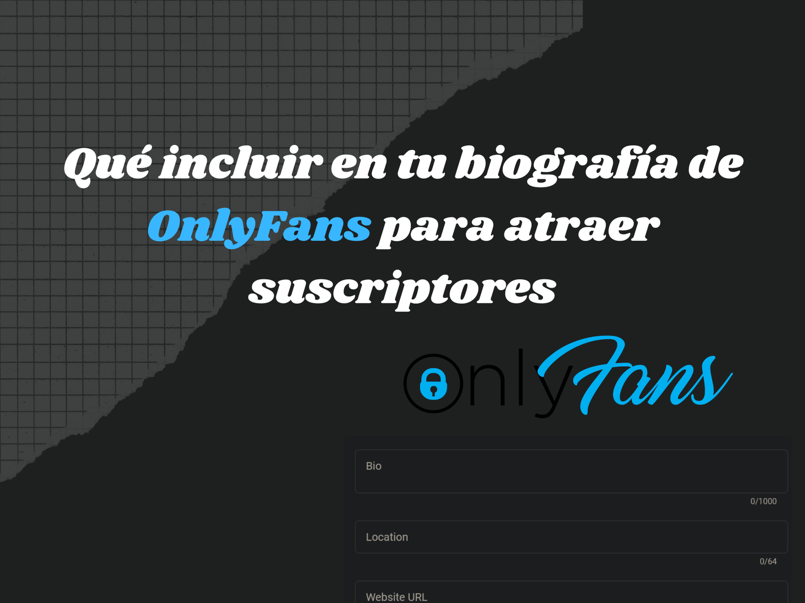 Qué incluir en tu biografía de OnlyFans para atraer suscriptores